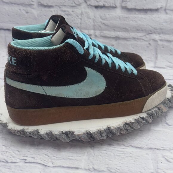 Nike SB Blazer Cappuccino Blue Chill Brown Blue 310801-241 Men’s Size 8 2007 - Picture 7 of 12